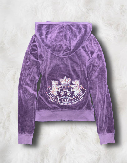 Juicy Couture Purple x Pink Velour Hoodie