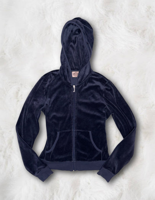Juicy Couture Navy Velour Hoodie