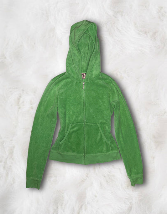 Juicy Couture Green Terry Cloth Hoodie