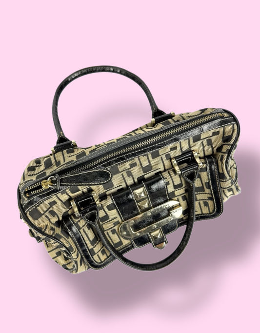 Guess Vintage Monogram Barrel Bag
