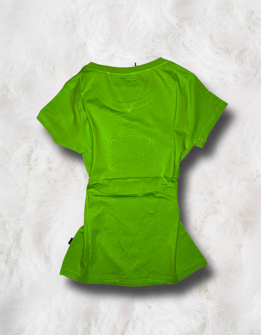 Paul Frank Lime Green x Pink T-Shirt (XL)