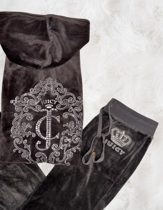 Juicy Couture Brown Velour 2 Piece Tracksuit