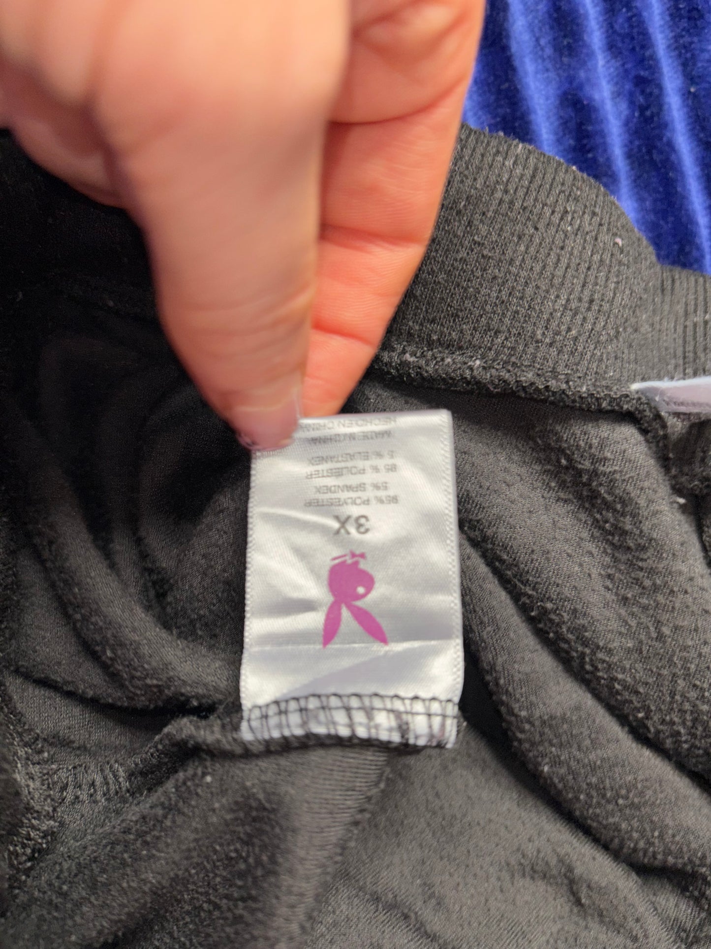 Playboy Black Velour Pants