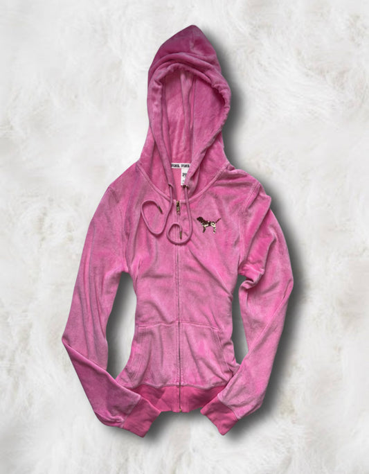 Victoria’s Secret PINK Pink Velour Hoodie