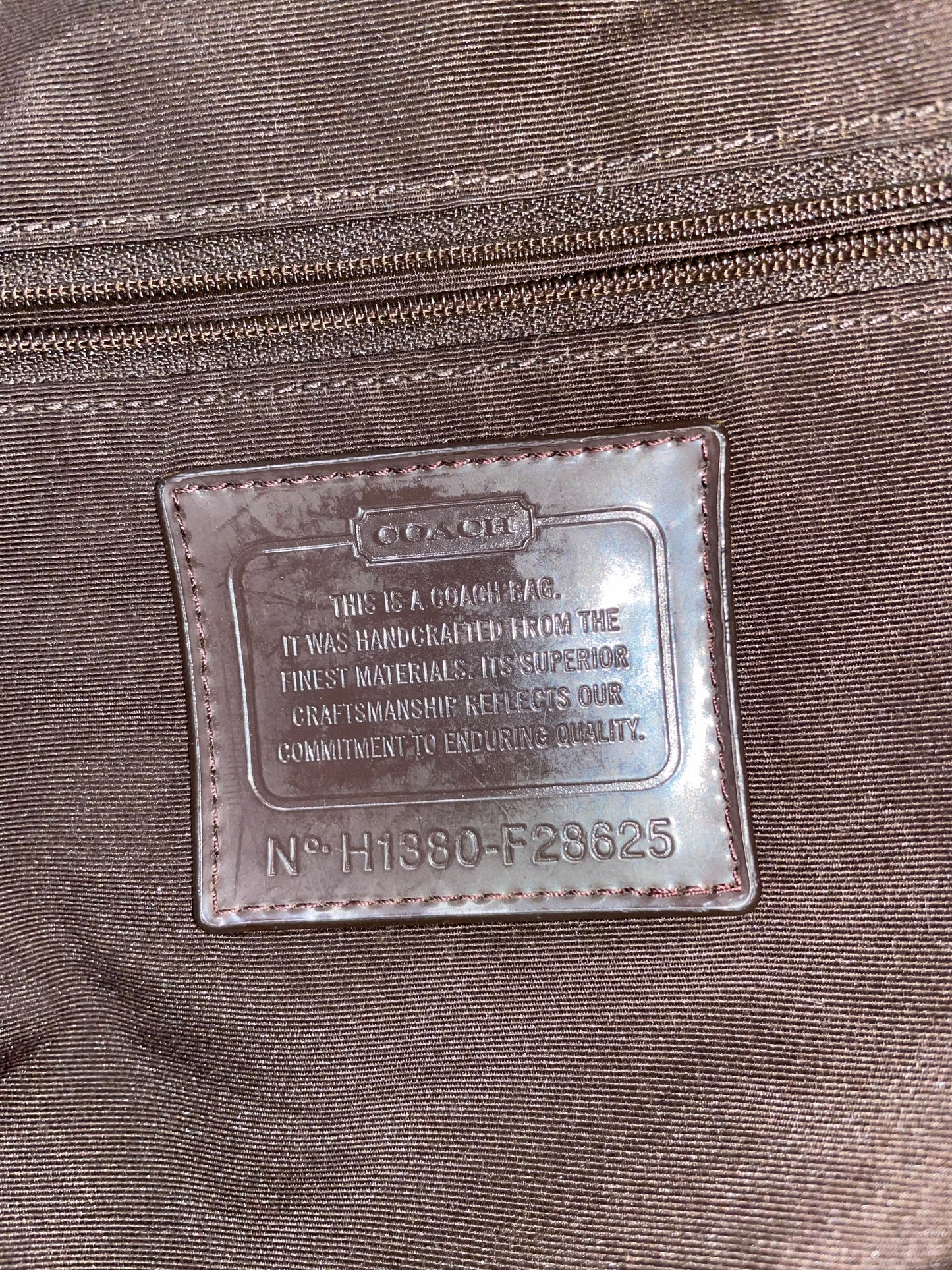 Coach 28625 Signature Monogram Medium Tote Bag