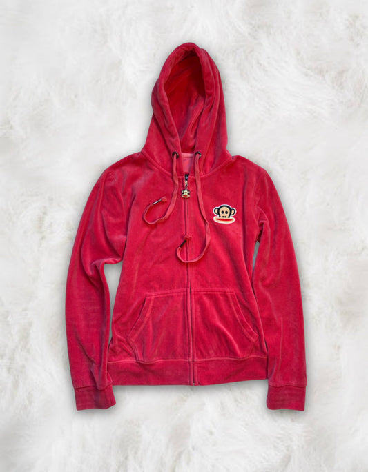 Paul Frank Coral Pink Velour Two Piece Tracksuit