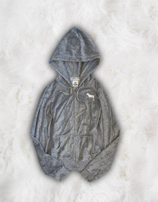 Victoria’s Secret PINK Grey Velour 2 Piece Tracksuit