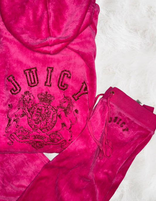 Juicy Couture Barbie Pink Velour 2 Piece Tracksuit