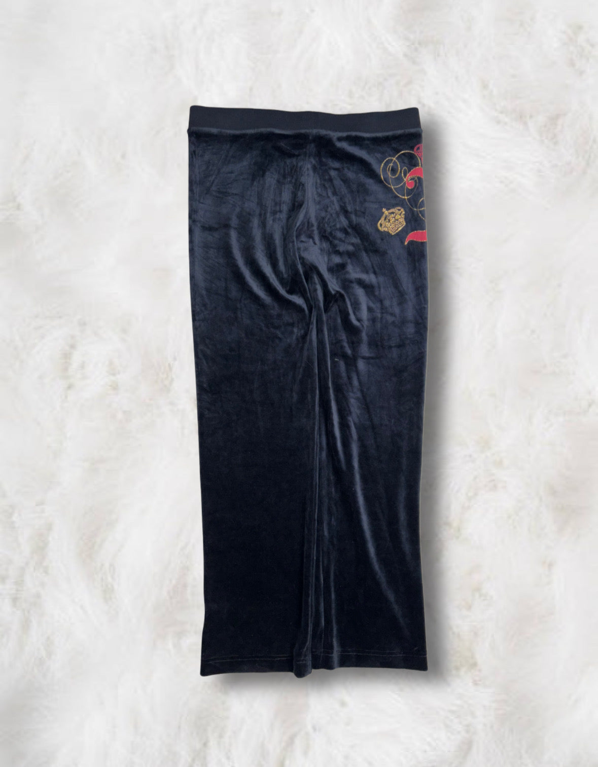 Juicy Couture Navy Velour “Peace & Love” 2 Piece Tracksuit