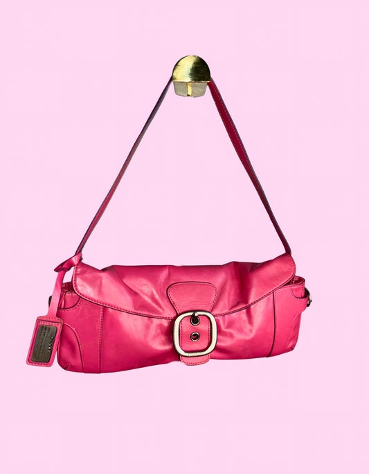 DKNY Vintage Micro Mini Hot Pink Leather Handbag