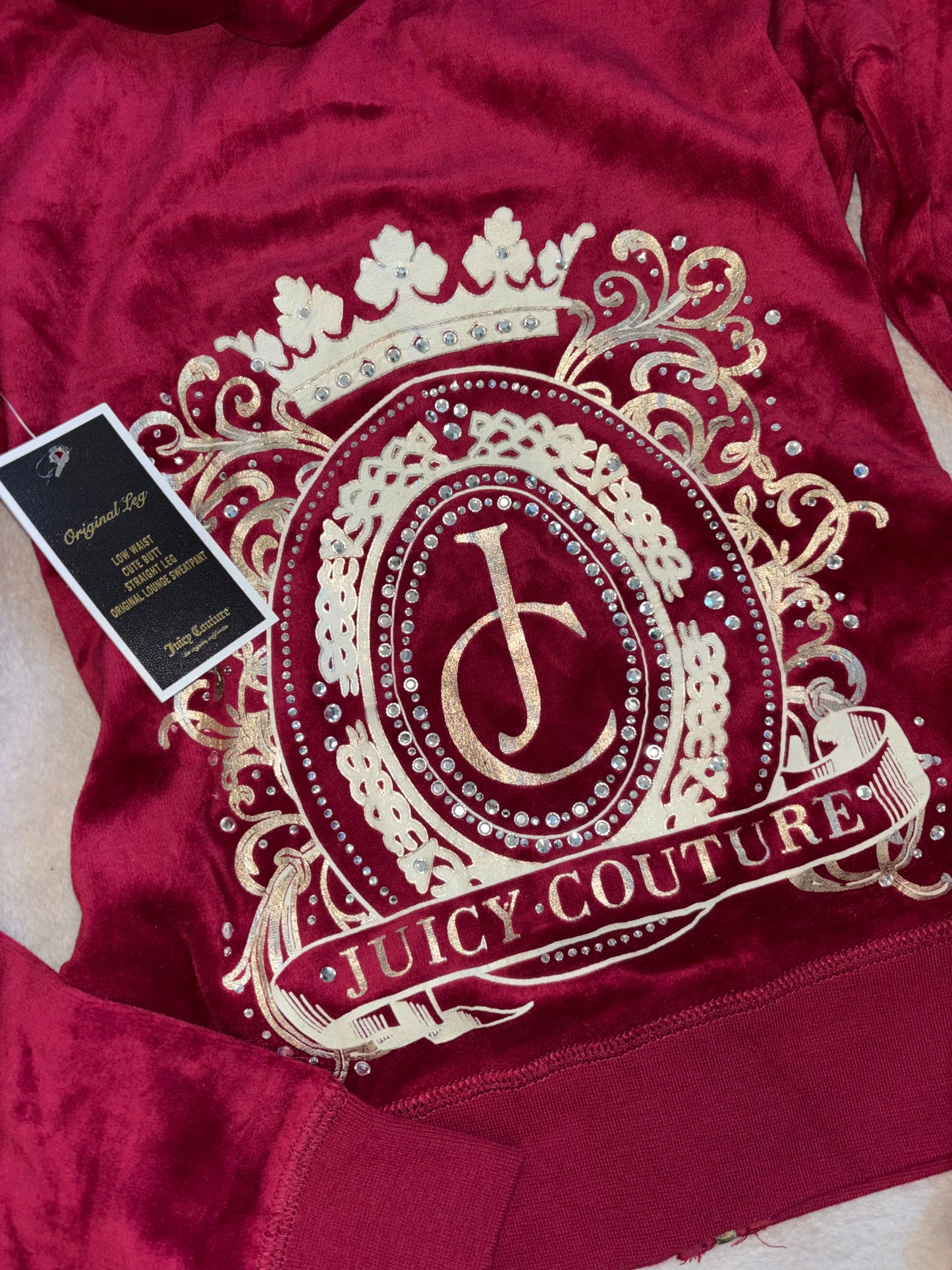 Juicy Couture Deadstock Red Velour 2 Piece Tracksuit