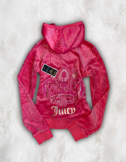 Juicy Couture Deadstock Coral Pink Velour 2 Piece Tracksuit