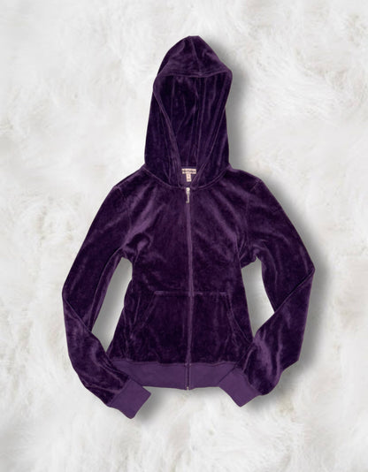 Juicy Couture Purple Velour Twin Dog Bedazzled 2 Piece Tracksuit