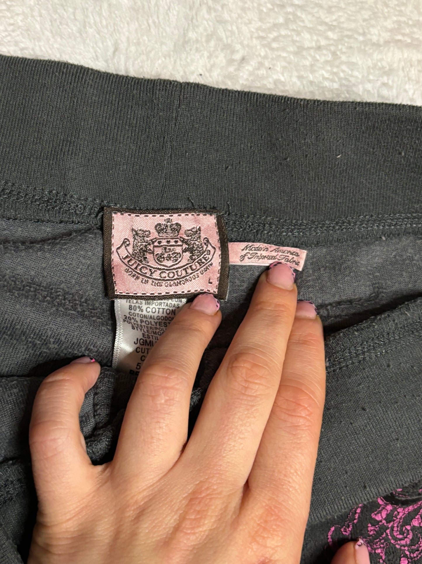Juicy Couture Grey Velour Pants