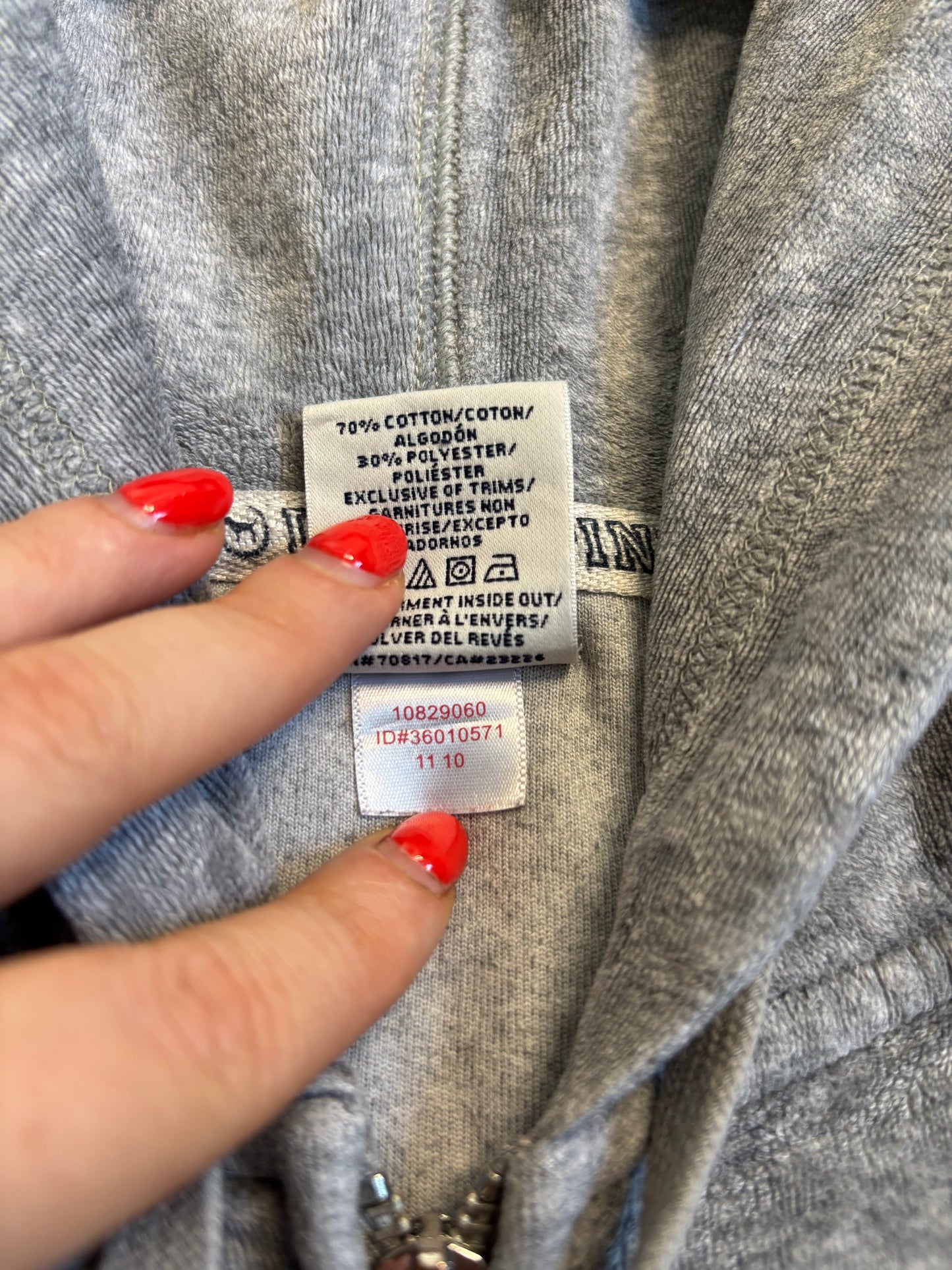 Victoria’s Secret PINK Grey Velour 2 Piece Tracksuit