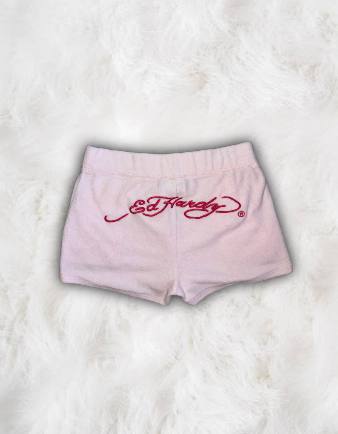 Ed Hardy Rare Blush Pink Short Sleeved 2 Piece Velour Tracksuit