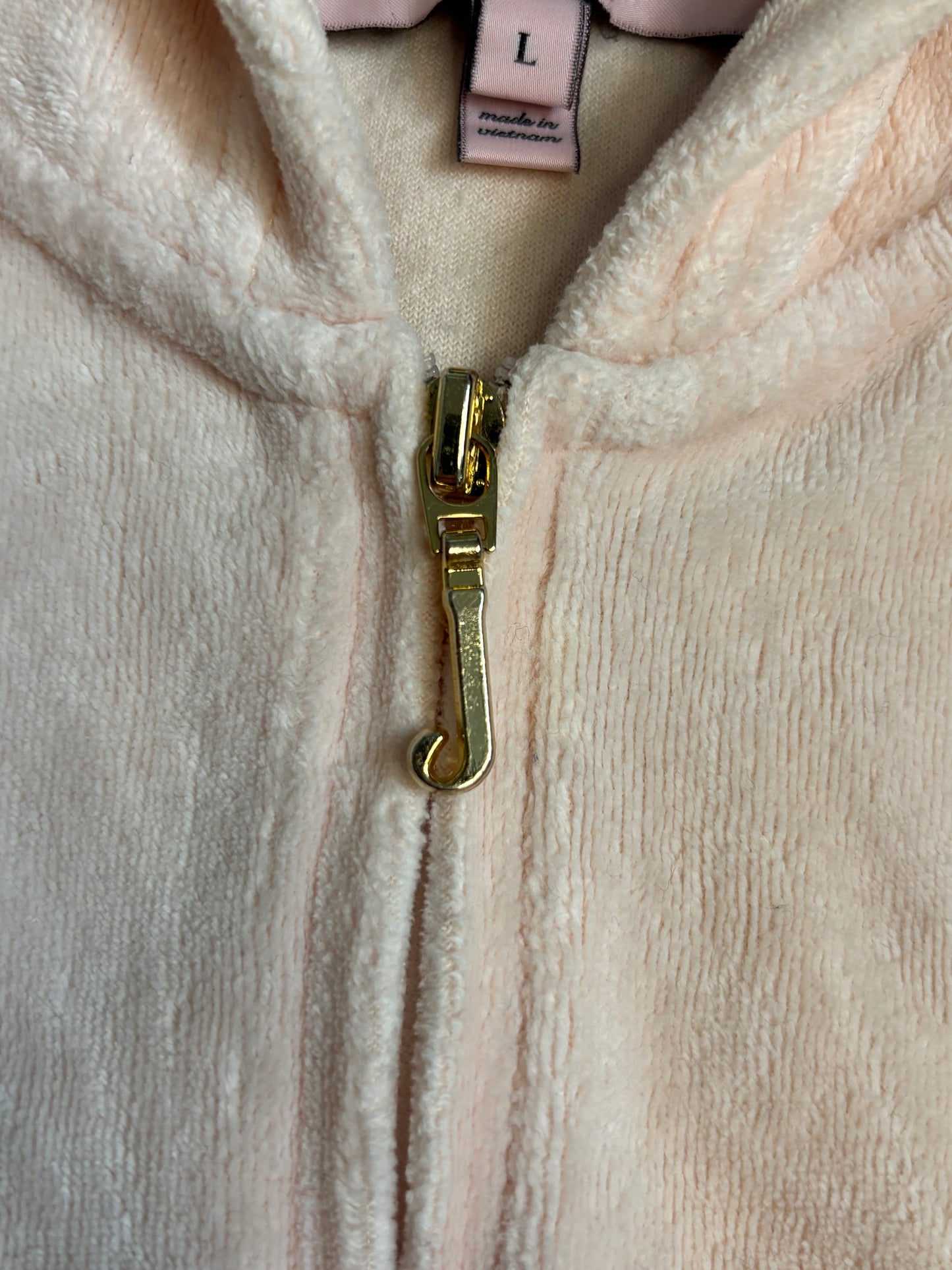 Juicy Couture Very Unique Peachy Nude Velour 2 Piece Tracksuit