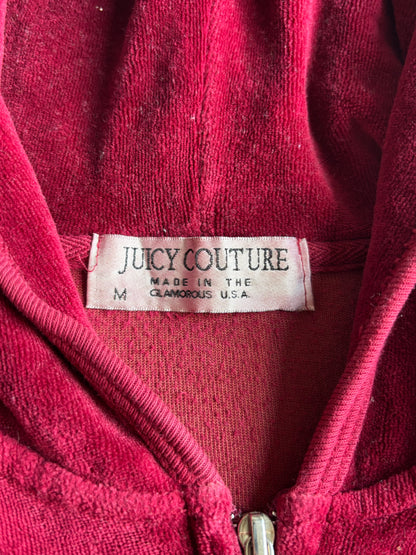 Juicy Couture Original Label Ruby Red Velour Jacket
