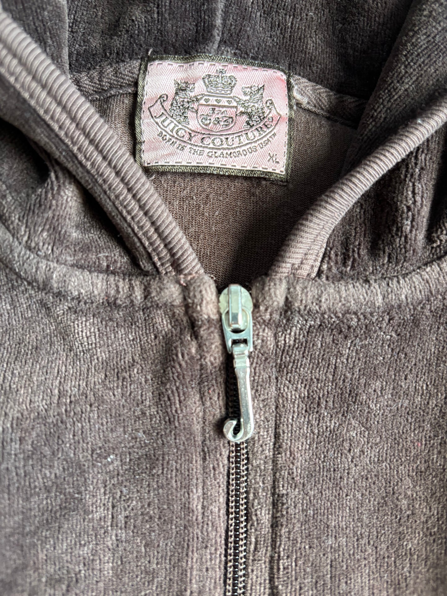 Juicy Couture Chocolate Brown Velour Hoodie