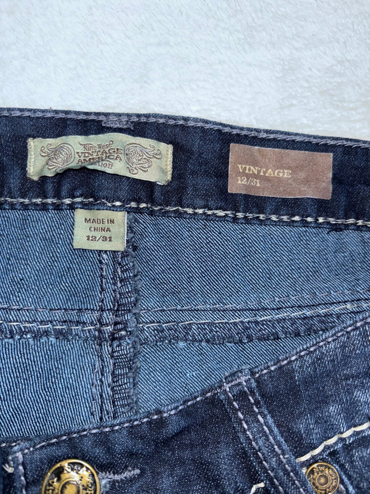 Mcbling Low-Waisted Denim Micro-Mini Skirt