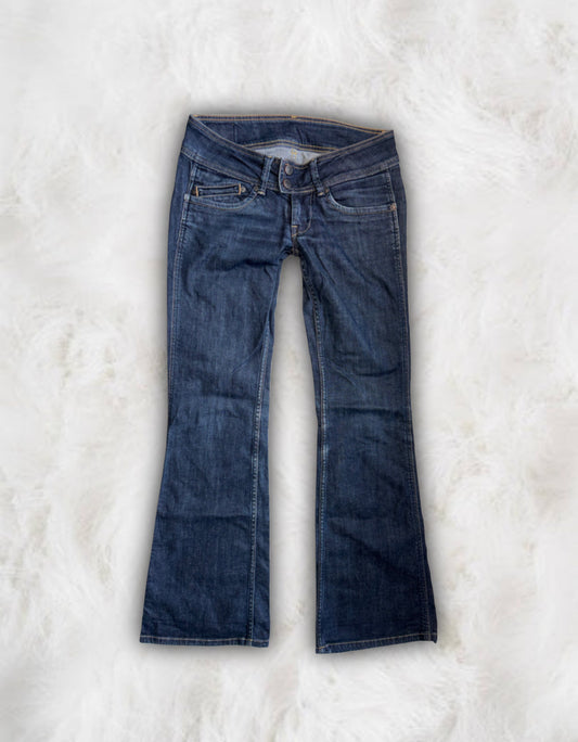 Pepe Vintage Super Low-Waisted Flared Jeans