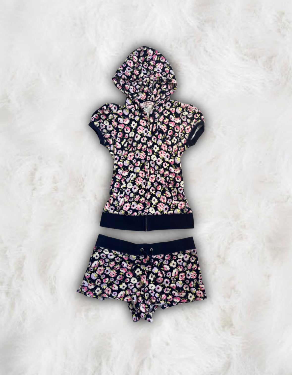 Juicy Couture Floral Terry Cloth 2 Piece Tracksuit