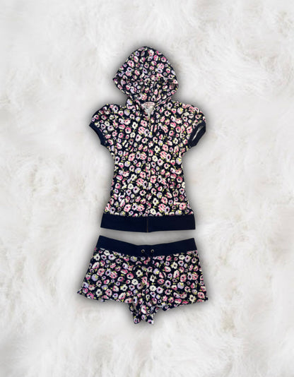 Juicy Couture Floral Terry Cloth 2 Piece Tracksuit