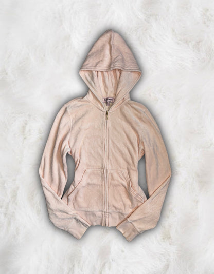 Juicy Couture Very Unique Peachy Nude Velour 2 Piece Tracksuit