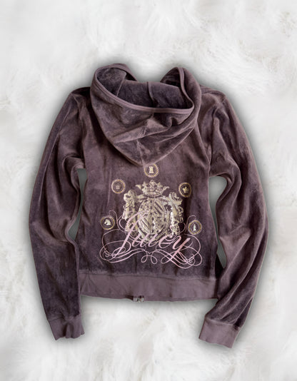 Juicy Couture Chocolate Brown Velour Hoodie