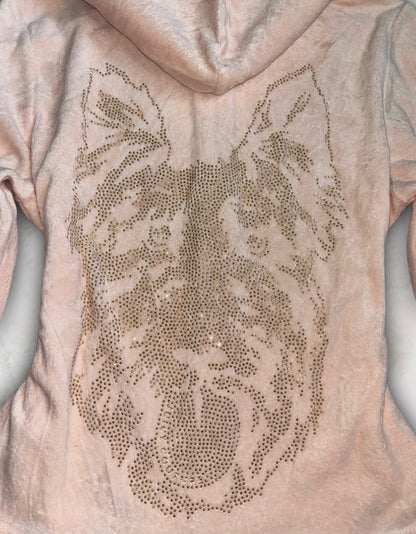 Juicy Couture Very Unique Peachy Nude Velour 2 Piece Tracksuit