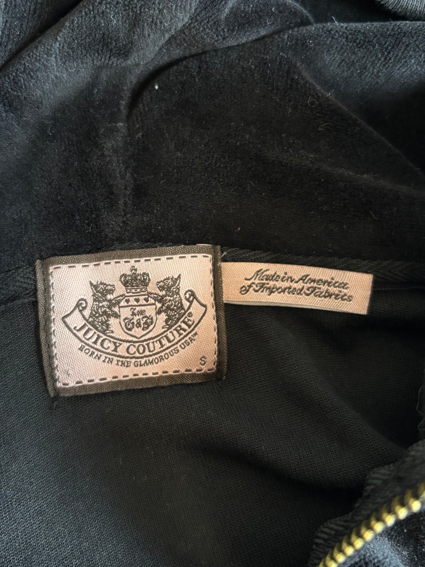Juicy Couture Rare Black Velour 2 Piece Tracksuit