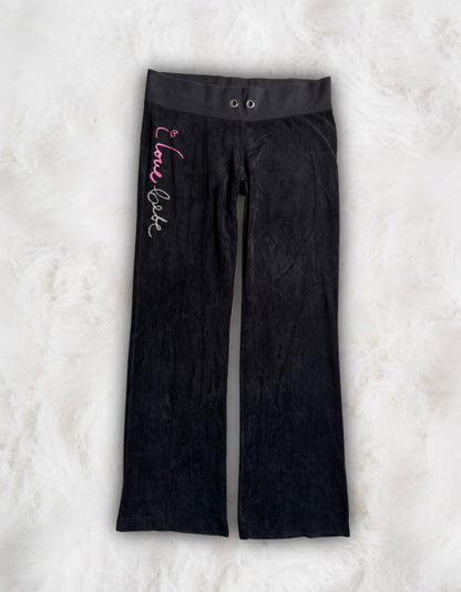 Bebe Black Velour Pants
