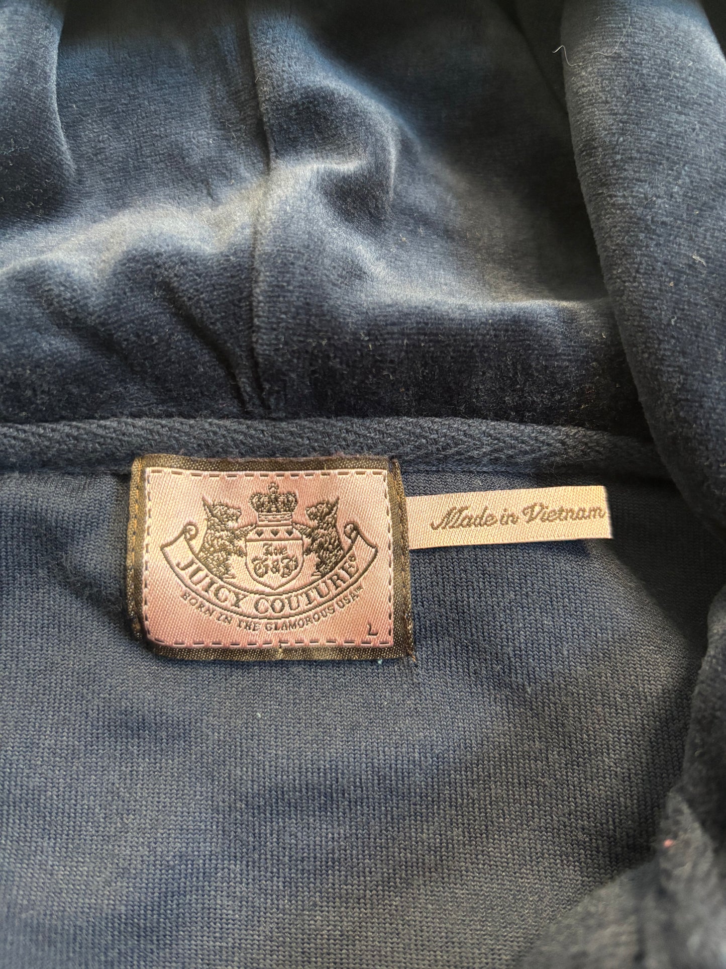 Juicy Couture Navy Velour 2 Piece Tracksuit