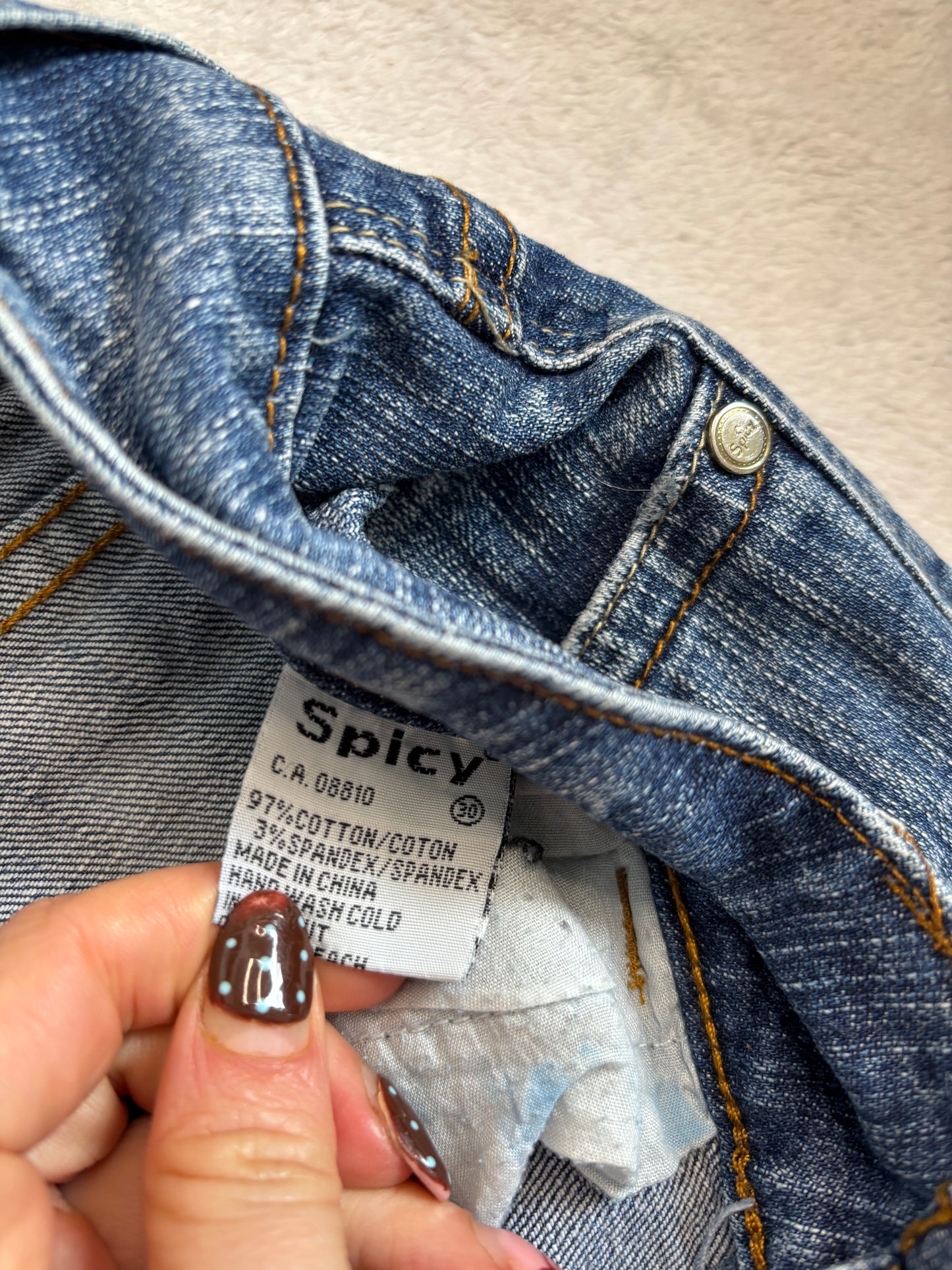 Japanese Vintage Low-Waisted & Flared Patchwork Jeans