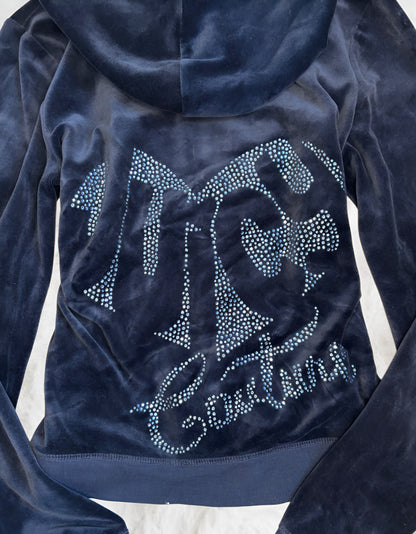Juicy Couture Navy Velour 2 Piece Tracksuit