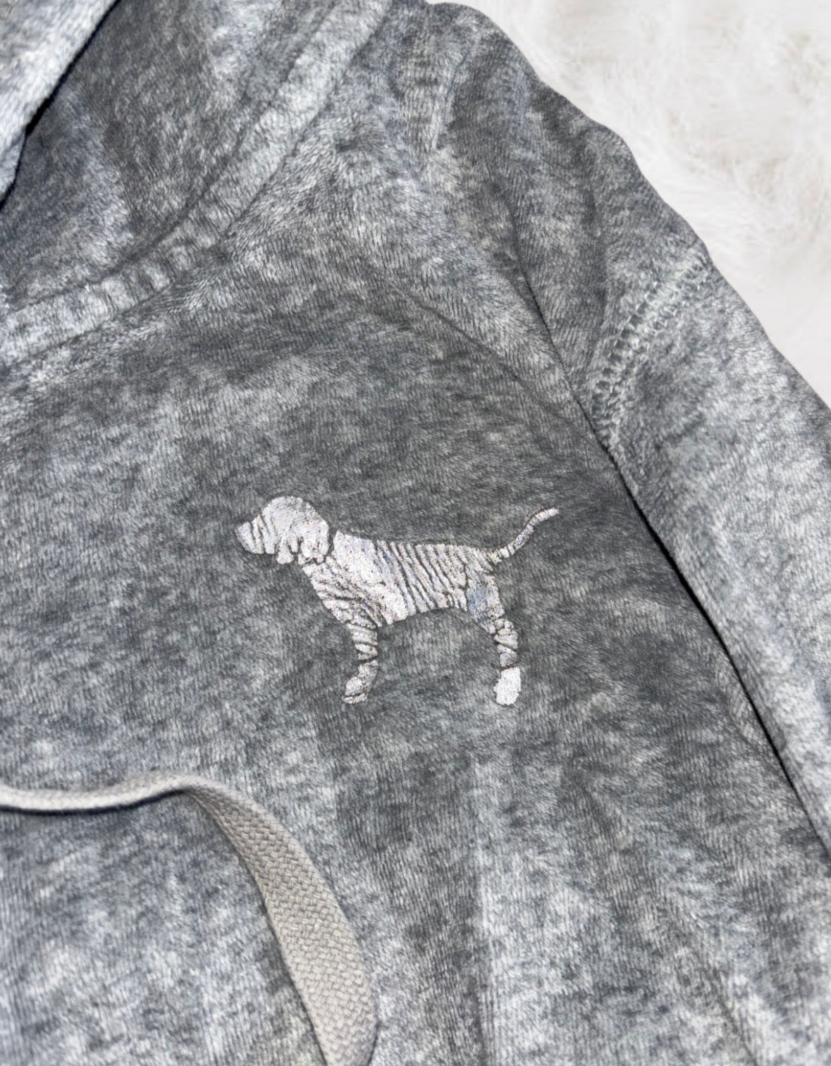 Victoria’s Secret PINK Grey Velour 2 Piece Tracksuit