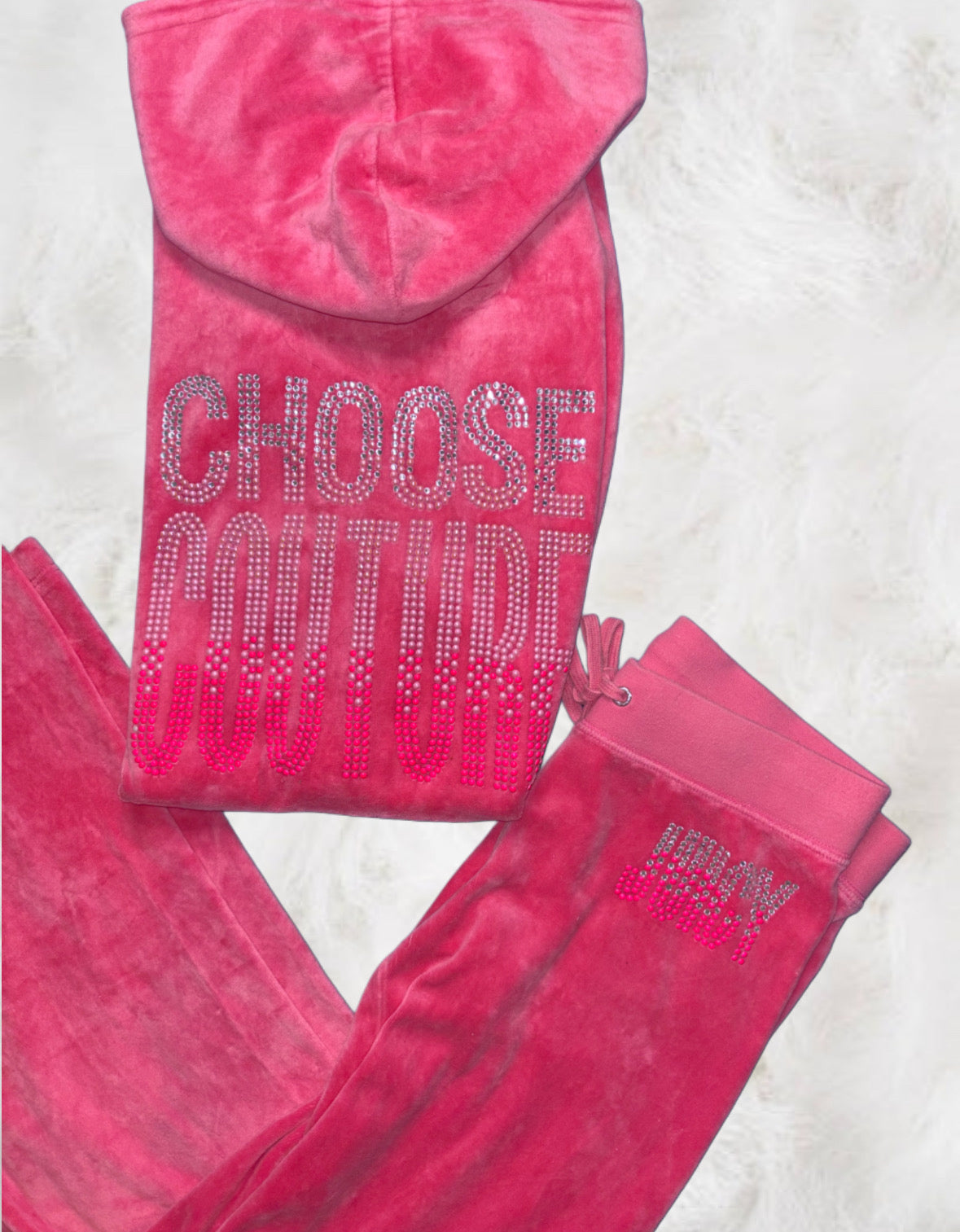 Juicy Couture Barbie Pink Velour 2 Piece Tracksuit