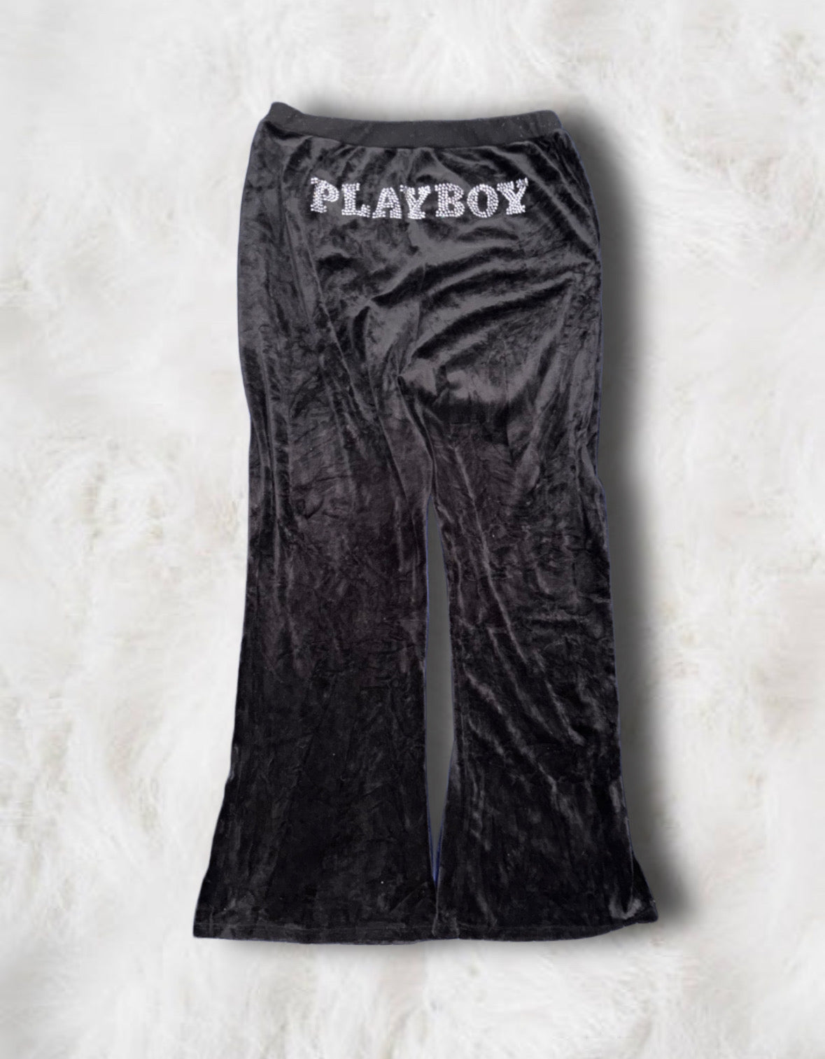 Playboy Black Velour Pants