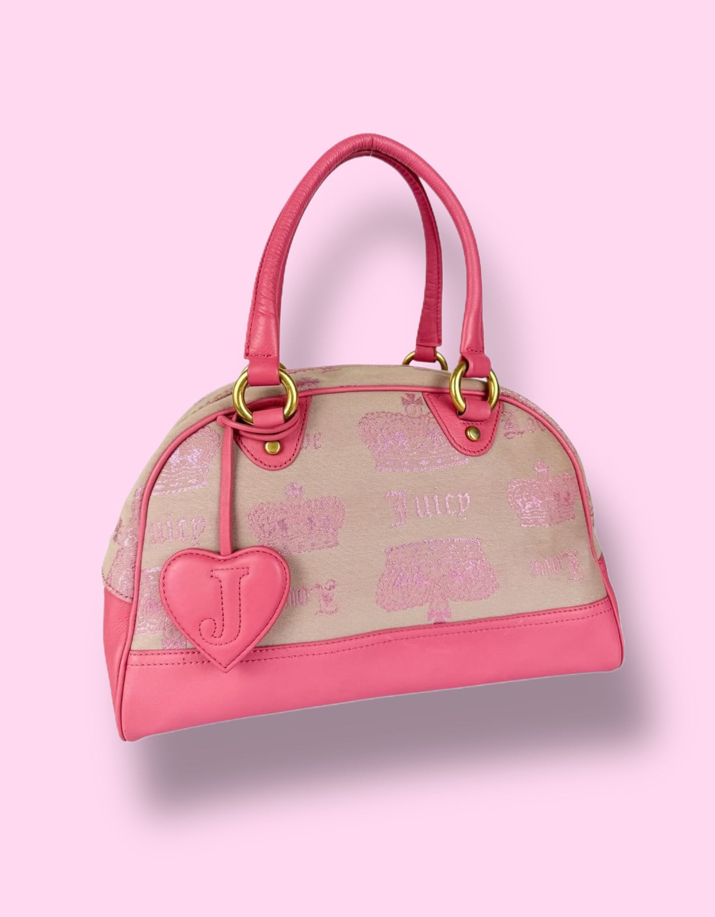 Juicy Couture Pink Rare Vintage Bowler Bag RN52002/ CA 16396