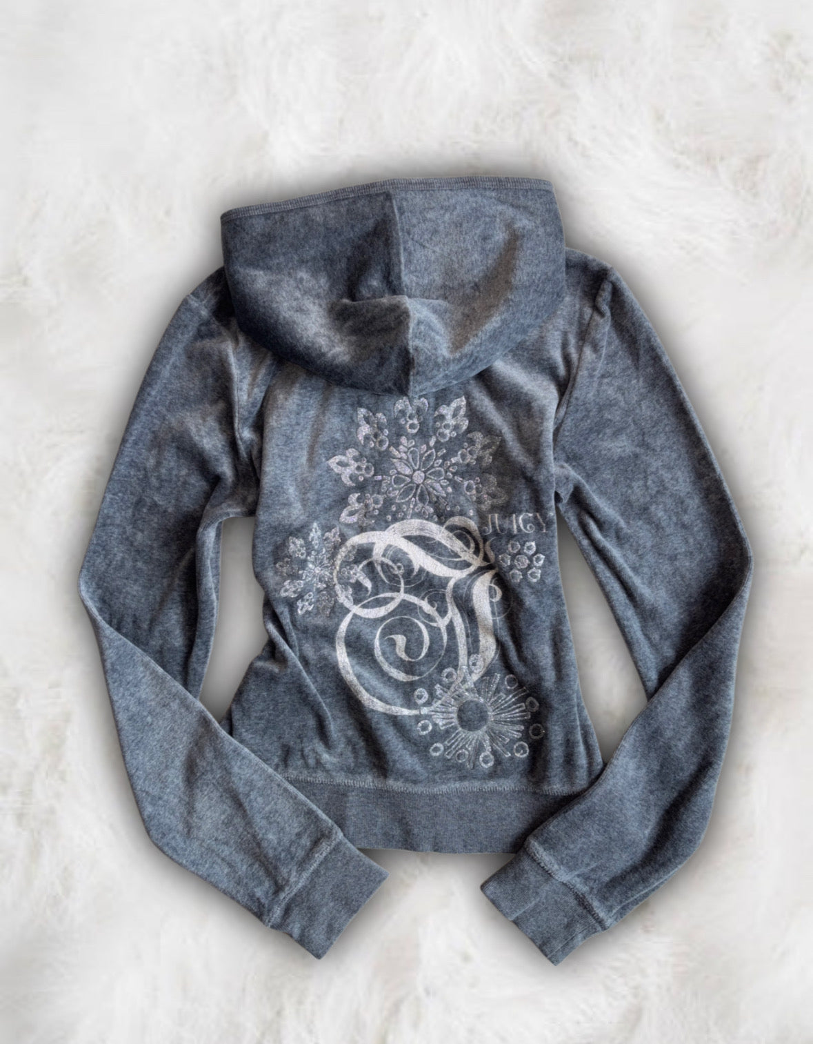 Juicy Couture Grey Velour 2 Piece Tracksuit