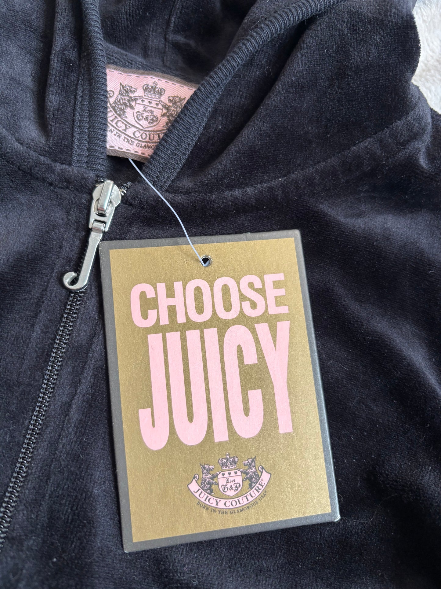 Juicy Couture Deadstock Black Velour 2 Piece Tracksuit
