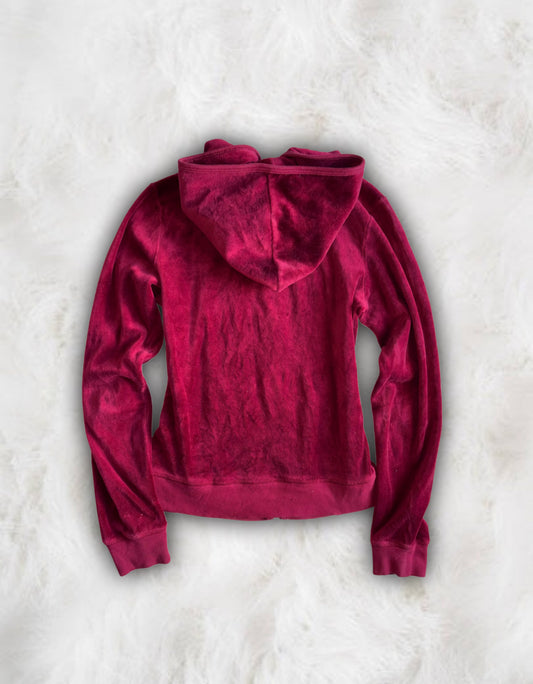 Juicy Couture Original Label Ruby Red Velour Jacket