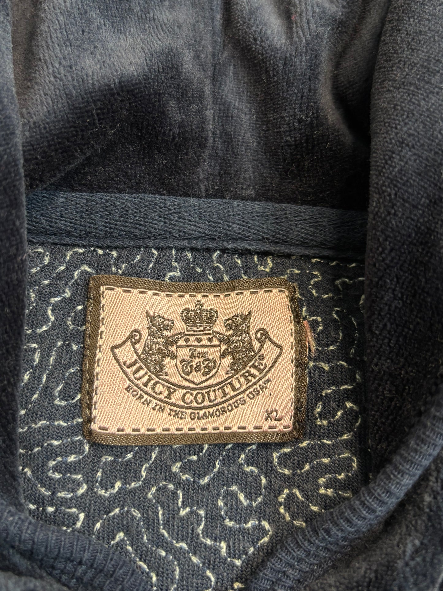 Juicy Couture Navy Velour 2 Piece Tracksuit