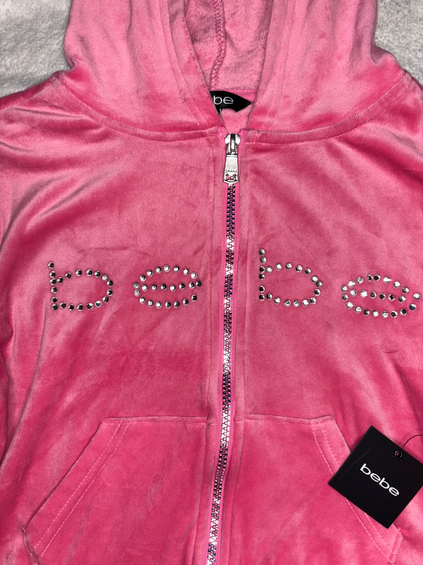 Bebe Brand New Barbie Pink Diamanté Tracksuit (Medium)