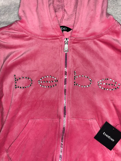 Bebe Brand New Barbie Pink Diamanté Tracksuit (Medium)