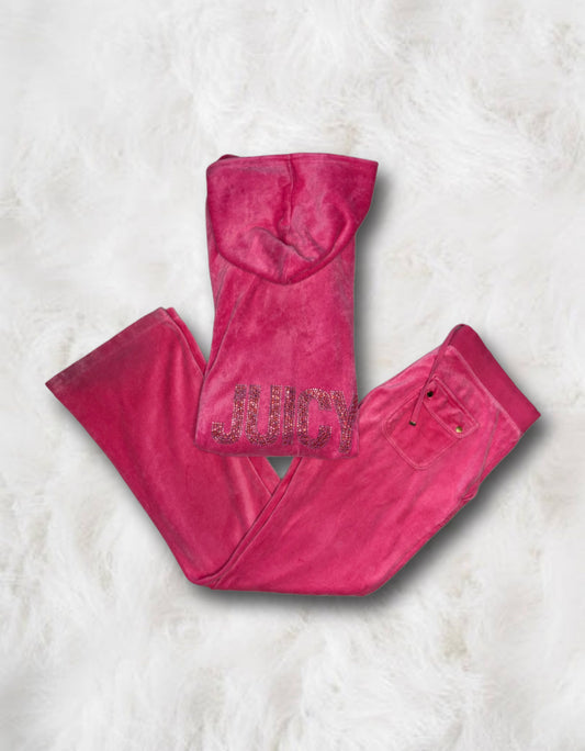 Juicy Couture Barbie Pink Velour 2 Piece Tracksuit