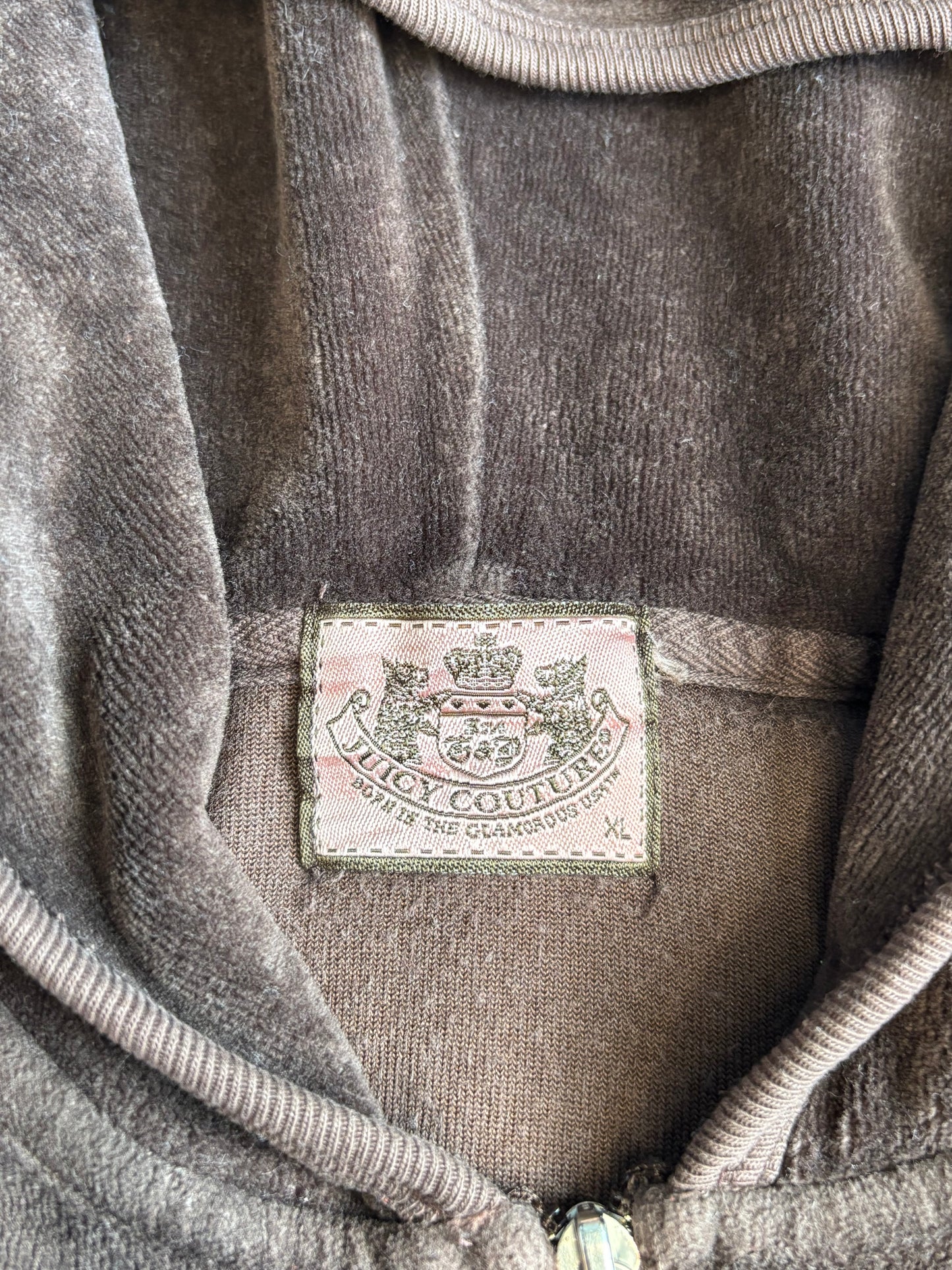 Juicy Couture Chocolate Brown Velour Hoodie
