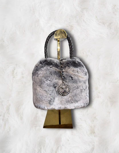 Playboy Faux Fur x Diamanté Bunny Handbag