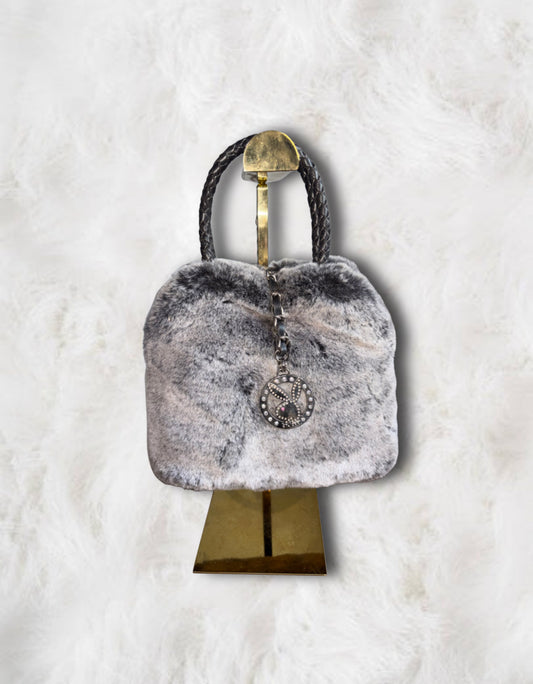 Playboy Faux Fur x Diamanté Bunny Handbag