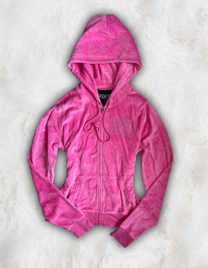 Victoria’s Secret PINK y2k Pink Velour Hoodie